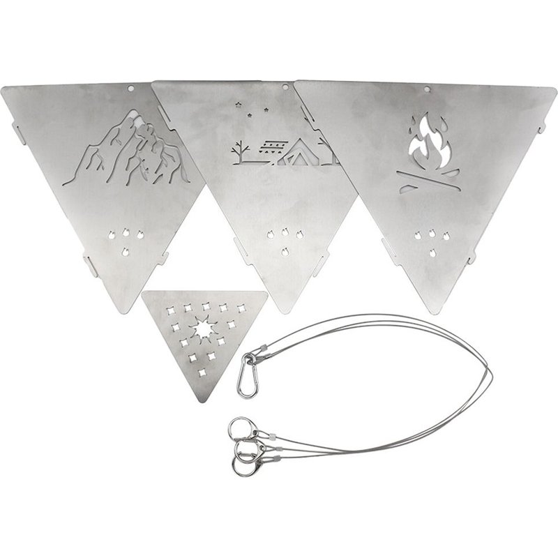Poêle Triangulaire Suspendue Portable En Acier Inoxydable, Pour Camping En Plein Air, Pique-Nique, Barbecue, Poêle À Bois Et À Charbon