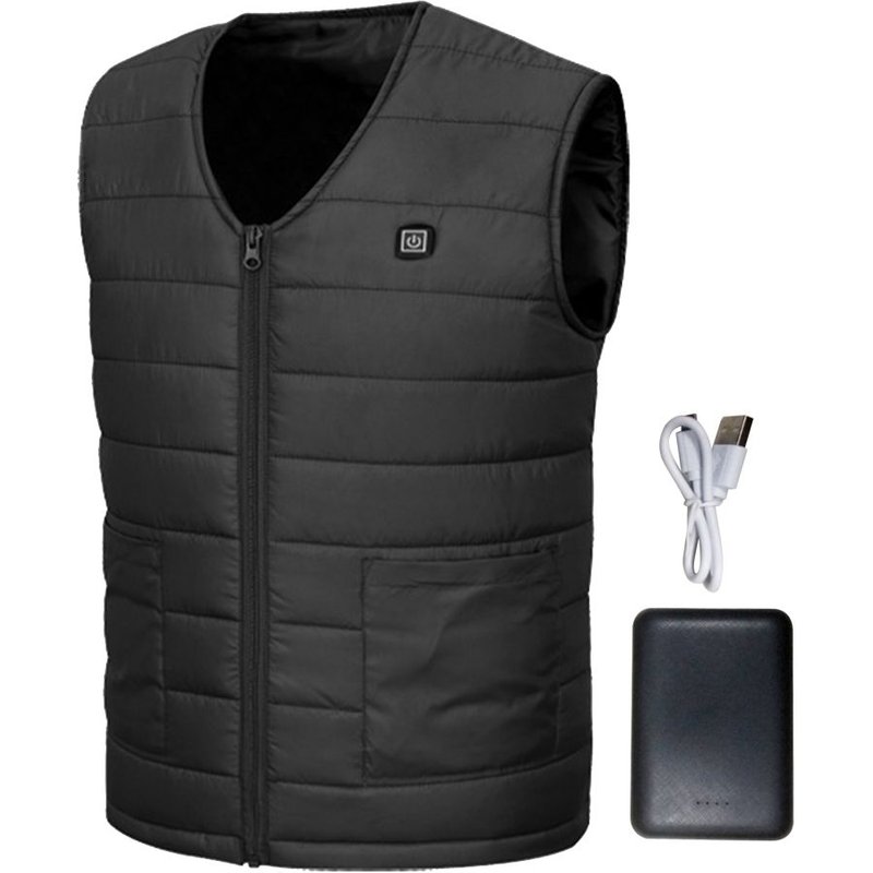 Gilet Chauffant Électrique Intelligent Unisexe, Veste Thermique À Col En V, Rechargeable Par Usb, Pour Sports De Plein Air, Camping, Randonnée