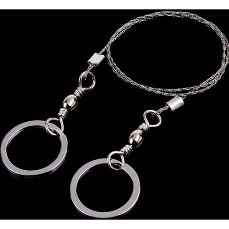 Scie À Fil En Acier Portable, Équipement De Survie D'urgence, En Plein Air, Camping, Randonnée, Manuel, Corde En Acier, Outil De Voyage