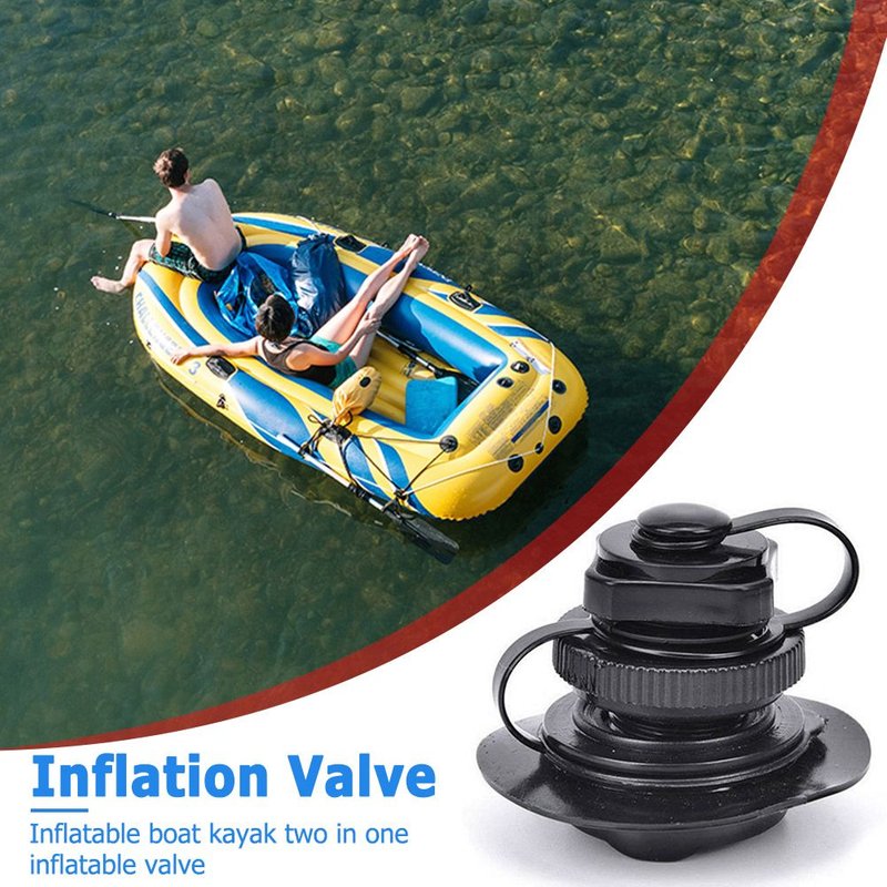 Bouchon De Buse De Valve D'air De Sécurité 2 En 1 Pour Bateau Gonflable Kayak Radeau Adaptateur De Pompe De Lit D'air Pour Matelas D'air De Planche De Surf