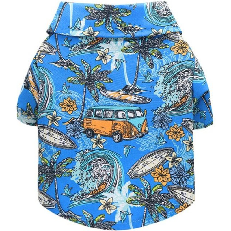 T-Shirt Hawaïen Pour Animaux De Compagnie, Chemise, Chien, Chat, Gilet De Plage, Vêtements D'été, Bouledogue, Fournitures Pour Animaux De Compagnie, Veste, Chihuahua