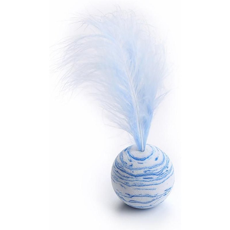 Boule Étoilée Pour Chat, Jouet Amusant, En Mousse Légère, Avec Plumes, Pour Chien Et Chat, 1 Pièce