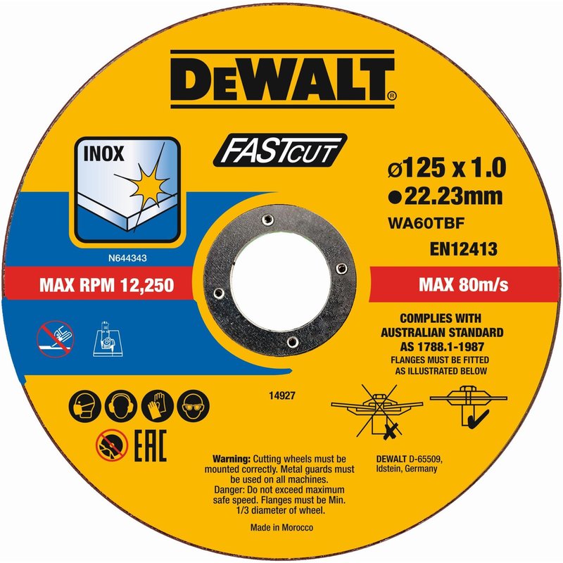 DeWALT Disques à tronçonner haute performance 125x1x22,23mm - DT20540-QZ