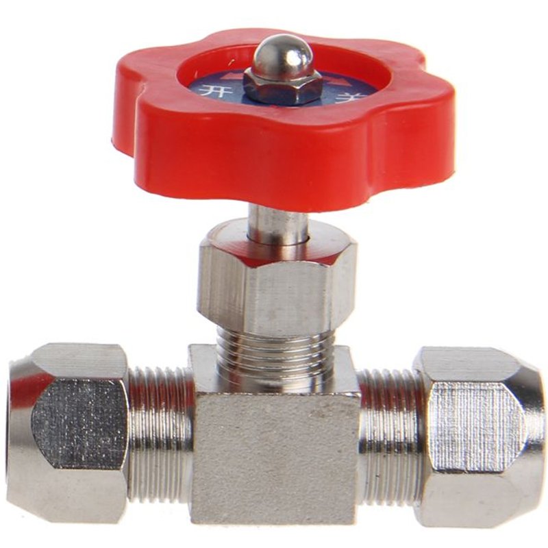 Valve à aiguille en laiton nickelé, Tube Durable de 6mm/8mm/10mm de diamètre extérieur