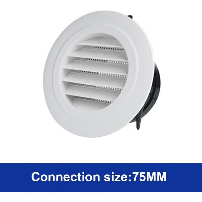 Grille de ventilation Ronde en plastique, Grille de sortie d'air, Grille de ventilation, entrée/sortie 75/100/125/150/200Mm