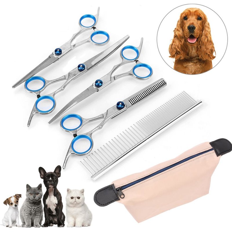 Ciseaux De Toilettage Pour Animaux De Compagnie, Coupe Droite, 6 "", En Os De Poisson, Pour Couper Les Poils De Chiens Et De Chats, Kit De Coiffure