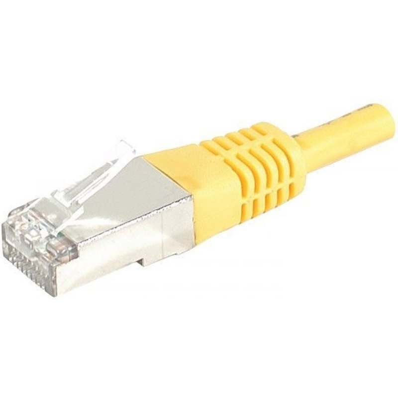 Câble réseau - S/FTP - Categorie Cuivre - norme ANSI/EIA/TIA 568 & ISO/IEC 11801 - 250 MHz - 0,30m - Jaune