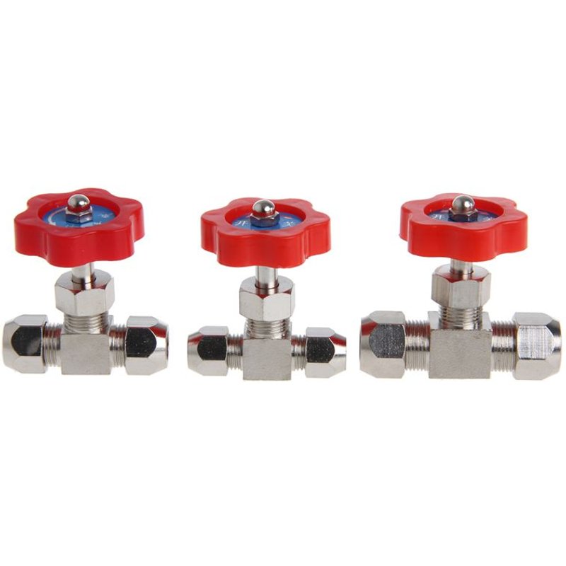 Valve à aiguille en laiton nickelé, Tube Durable de 6mm/8mm/10mm de diamètre extérieur, 1 pièce