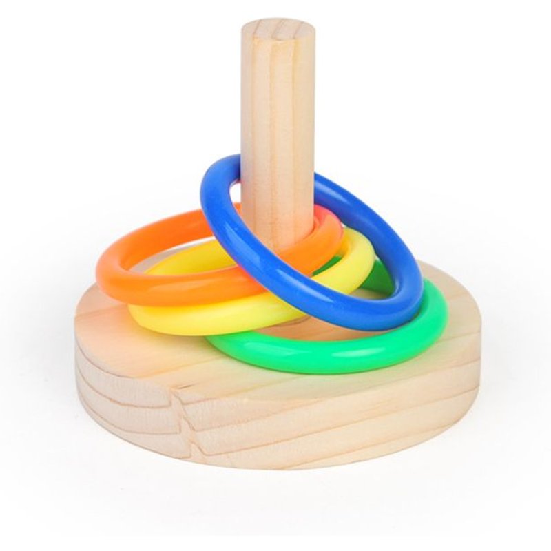 Anneau Oiseau Perroquet En Bois Massif, Jouet Interactif Éducatif, Formation Au Développement De L'Intelligence Du Perroquet, 1 Pièce