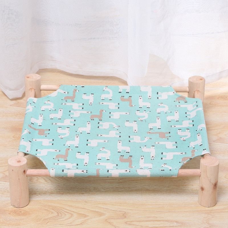 Lit En Toile Durable Pour Chat, Hamac Surélevé, Coussin En Bois, Lit De Salon Pour Petits Chiens, Maison, Produits Pour Animaux De Compagnie