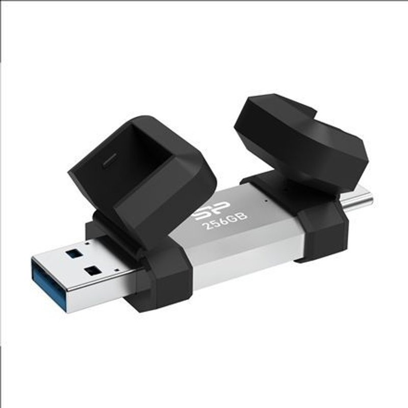 SILICON POWER Mobile C51 - Clé USB - 256 Go - USB 3.2 Gen 1 / USB-C - argent