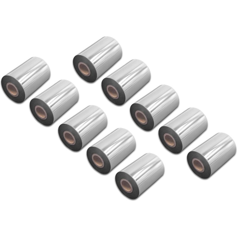 vhbw 10x Ruban transfert thermique compatible avec Godex EZ-6200 Plus, EZ-2350i imprimante d'étiquette résistante 90mmx300m résine/cire