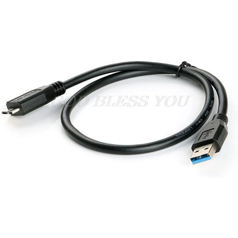 Mini câble USB 3.0 mâle vers Micro B de 30CM, cordon de données noir pour disque dur externe livraison directe