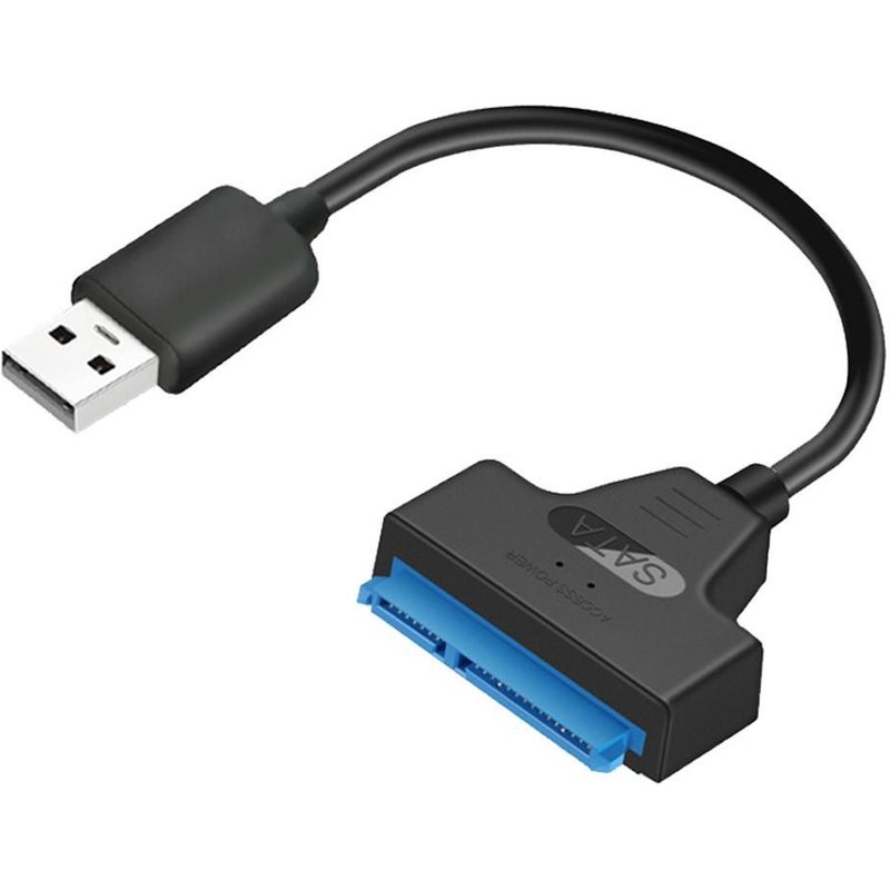 Adaptateur USB 2.0 à SATA, 480Mbps, 22 broches, câble convertisseur, Support de disque dur externe SSD de 2.5 pouces, 3 to