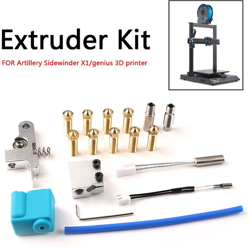 Kit d'extrudeuse de tuyaux thermiques pour Artillery Sidewinder X1, pièces d'imprimante 3D professionnelle, résistance de buse, accessoires