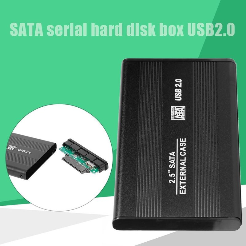 Boîtier pour disque dur externe SSD de 2.5 pouces, USB 2.0 à SATA, capacité maximale de 3 To, 480Mbps