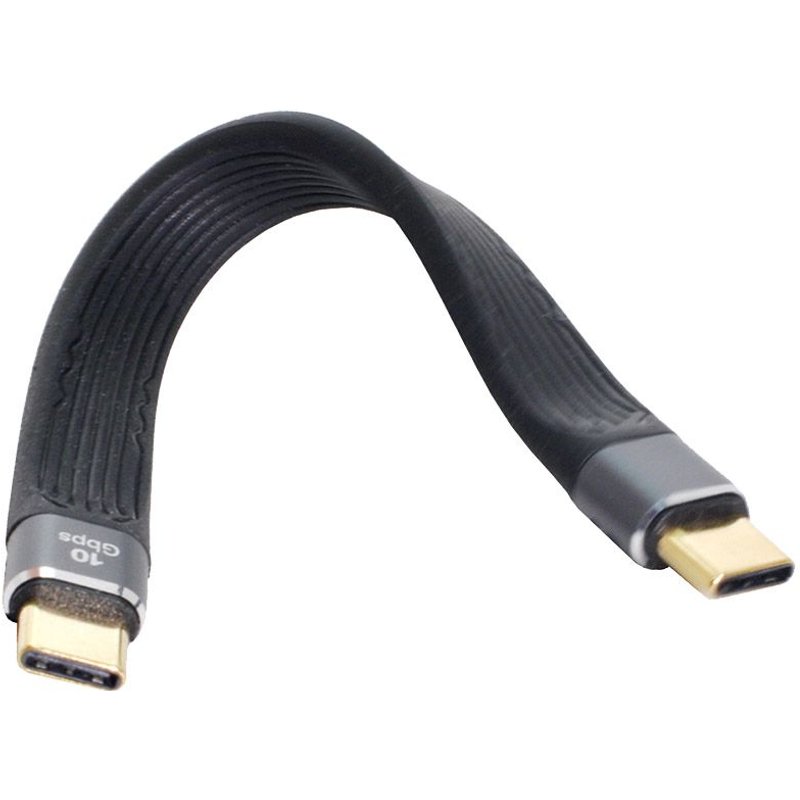 Câble plat de Type C mâle à mâle, 10Gbps, Gen2 coudé vers le haut et vers le bas, USB3.1, pour ordinateur portable et Notebook, 3.1