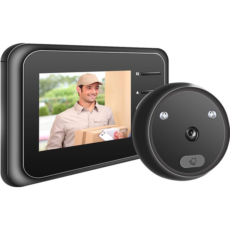 Sonnette numérique intelligente R11, visionneuse électronique, écran couleur LCD 2.4 pouces, Vision nocturne IR, caméra de porte