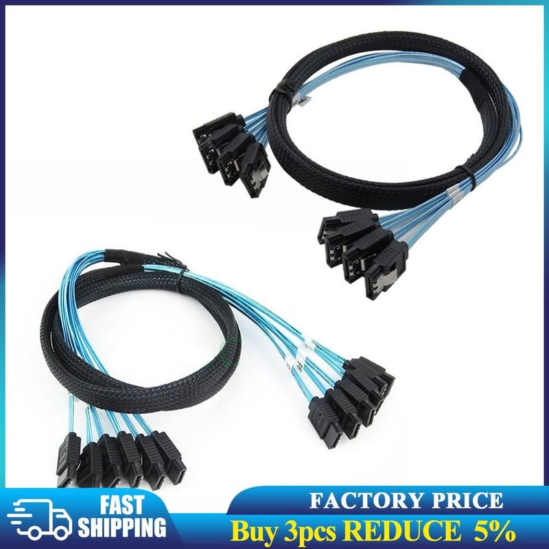 Câble de données SATA III 6Gbps, pour ServerSATA 7 broches à 7 broches, 4 pièces/ensemble 6 pièces/ensemble