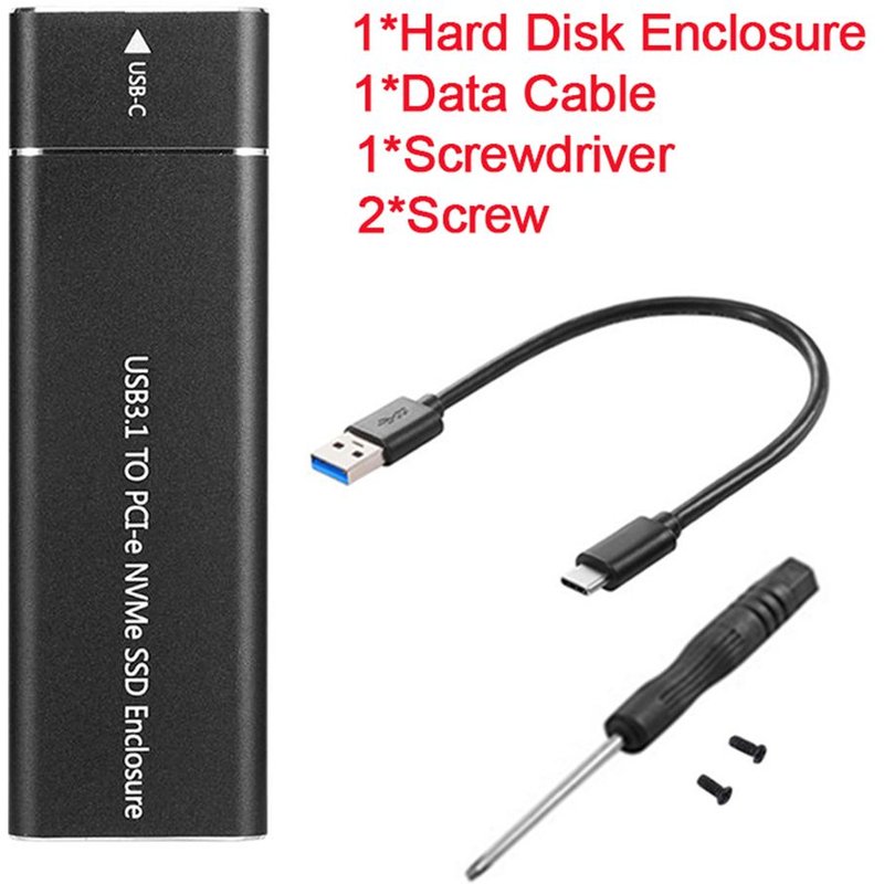 boîtier de disque dur Mobile SSD NVMe de Type C à M.2, en alliage d'aluminium, pour Windows 98/MAC OS 8.6