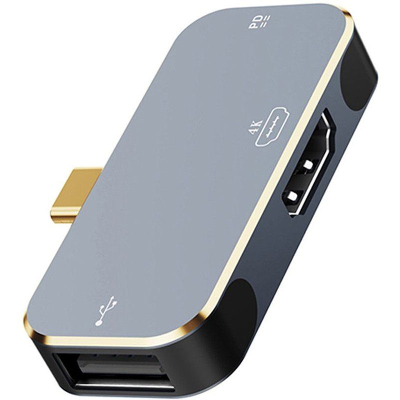 Adaptateur 3-en-1 Type C vers HDMI, câble de Base Hub, équipement de Conversion vidéo compatible