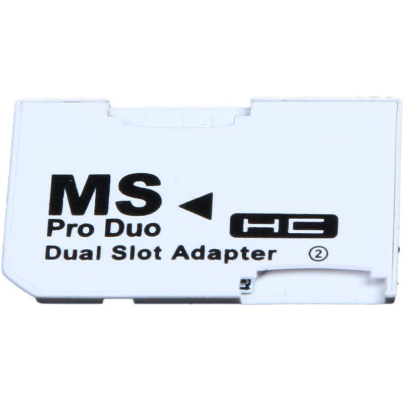 Micro lecteur de cartes mémoire à double fente blanche pour Sd, Sdhc, Tf, Ms Pro Duo