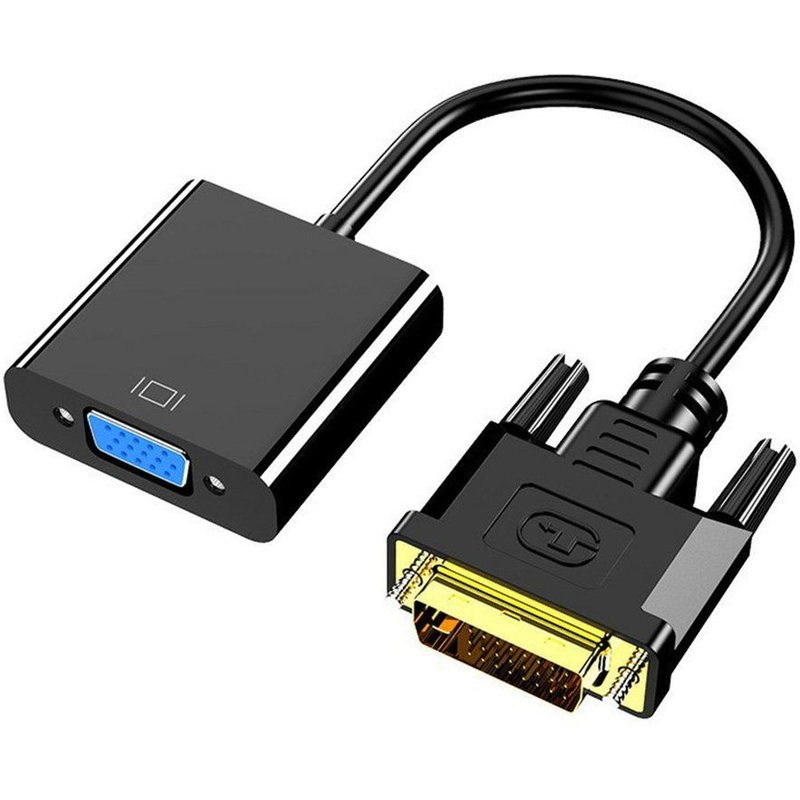 Adaptateur DVI vers VGA, DVI-D p, Full Hd, 24 + 1, 25 broches à 15 broches, convertisseur de vidéo, pour ordinateur