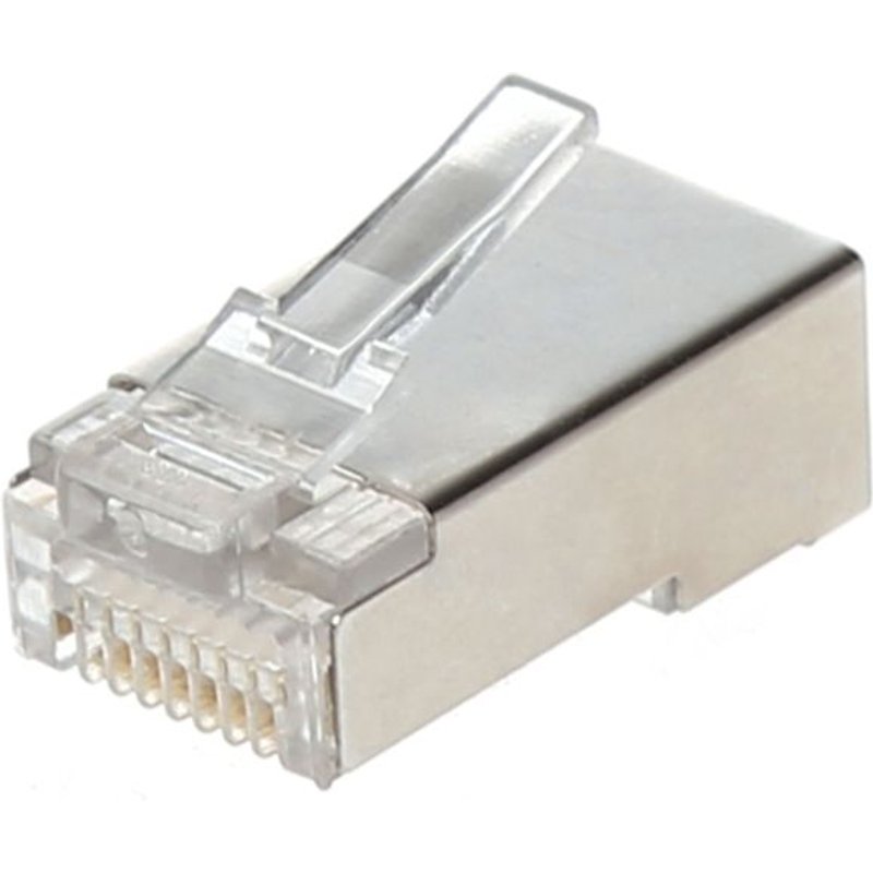 Connecteur de câble réseau Ethernet CAT5 RJ45 8 broches, 100 pièces, fiche modulaire blindée Q1JC