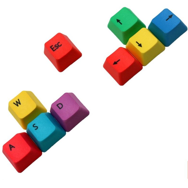 Capuchons de touches de clavier mécaniques WASD, profil OEM, PBT, modificateurs RGBY Q1JC, 9 touches