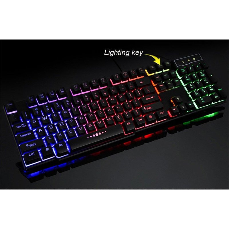clavier mécanique de jeu avec câble USB, couleur craquelée, rétro-éclairage rvb, pour Gamer, ordinateur PC