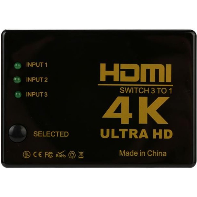 Commutateur HDMI 4K 3 entrées 1 sortie HD 1080P, séparateur de câble vidéo 1x3 Hub adaptateur convertisseur pour PS4/3 TV Box HDTV PC, livraison directe