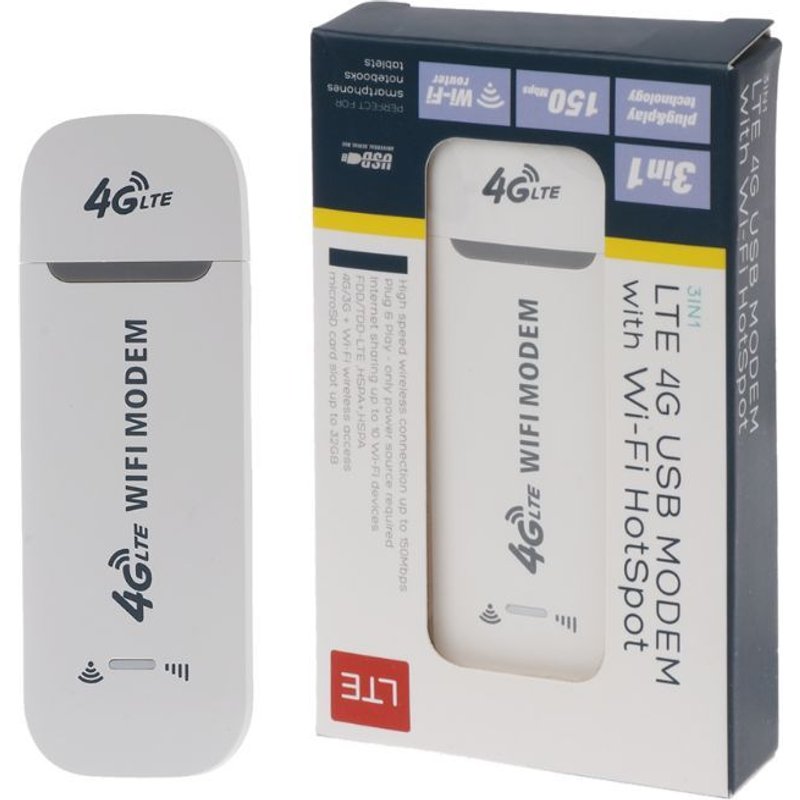 Adaptateur de réseau Modem 4G LTE USB avec WiFi, carte SIM Hotspot, routeur sans fil pour Win XP Vista 7/10 10.4