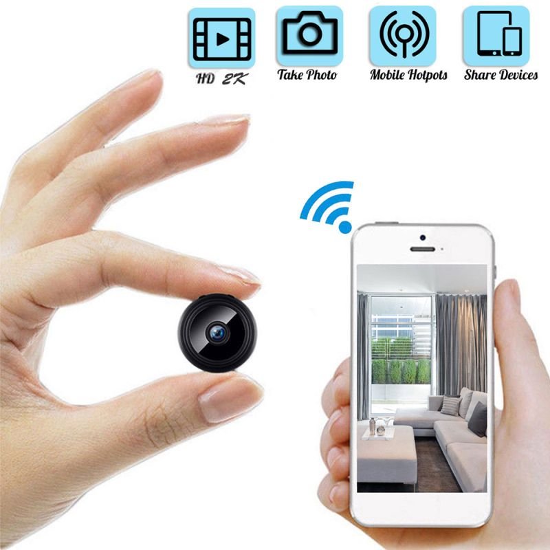 Mini caméra de Surveillance IP Wifi HD 2K, dispositif de sécurité domestique intelligent, avec télécommande, A9