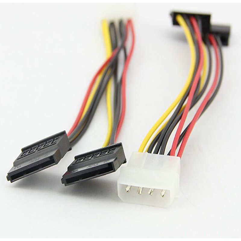 Câble d'alimentation pour disque dur Ide Molex vers 2, Sata, série Ata, séparateur en Y, convertit un Standard 4 broches vers deux femelles, nouveau