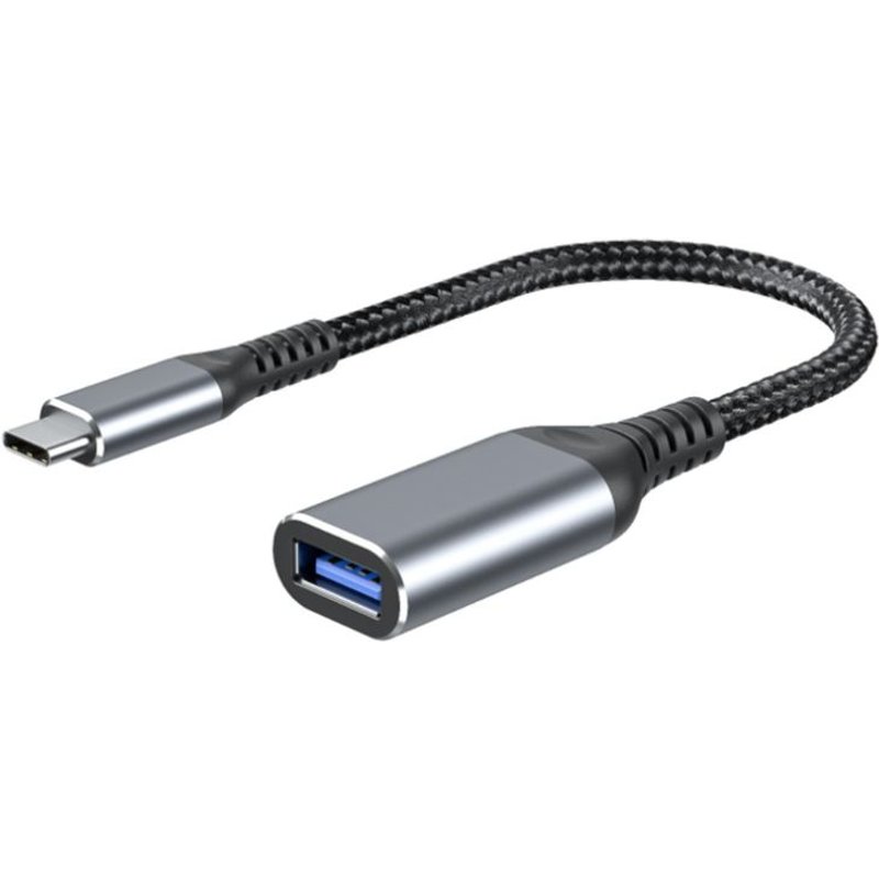 Convertisseur USB 3.0 Type C OTG, adaptateur USB-C, 15cm/5.9 pouces, coque en aluminium et Nylon