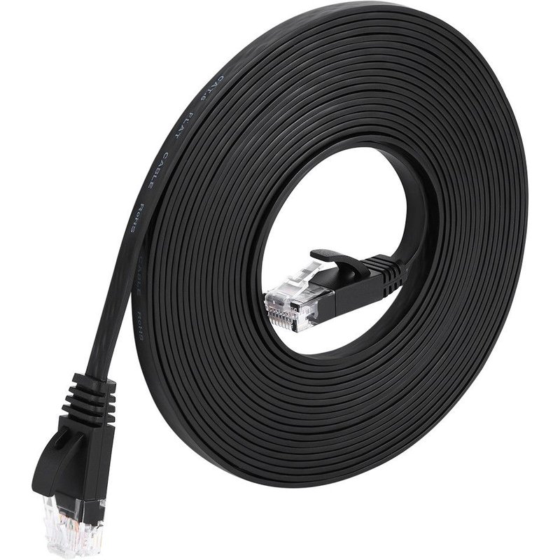 Câble Ethernet Cat 6 de 5M, cordon de raccordement réseau Internet plat, haute vitesse, pour ordinateur portable