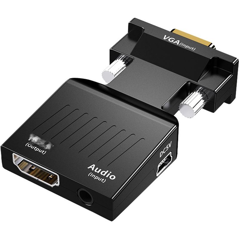 Convertisseur Durable de VGA à HDMI, avec adaptateur Audio-vidéo analogique, largement compatible