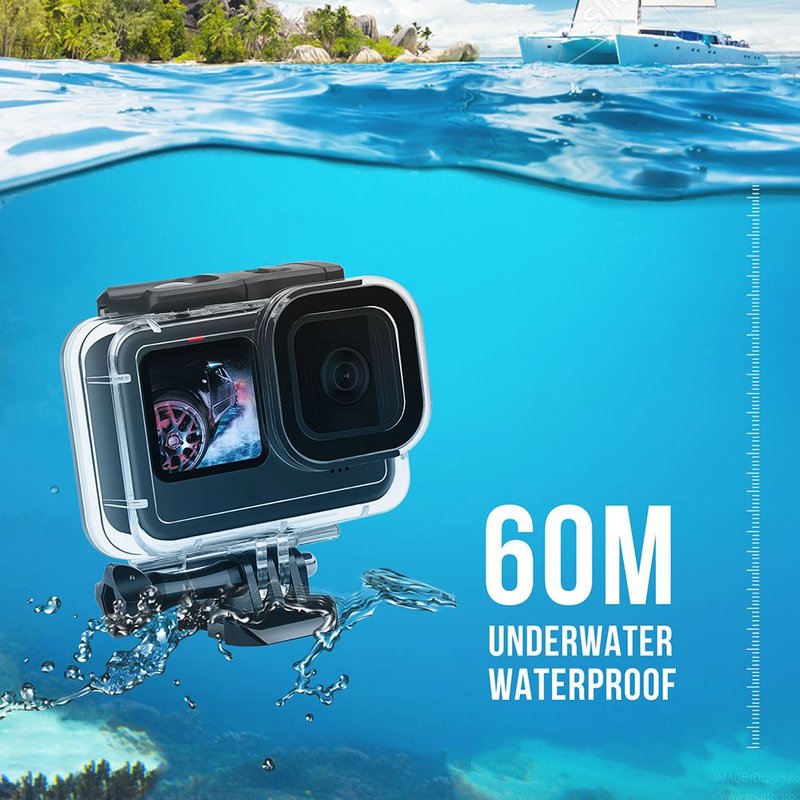 Boîtier étanche en verre trempé pour GoPro Hero 9, coque de protection pour caméra portable