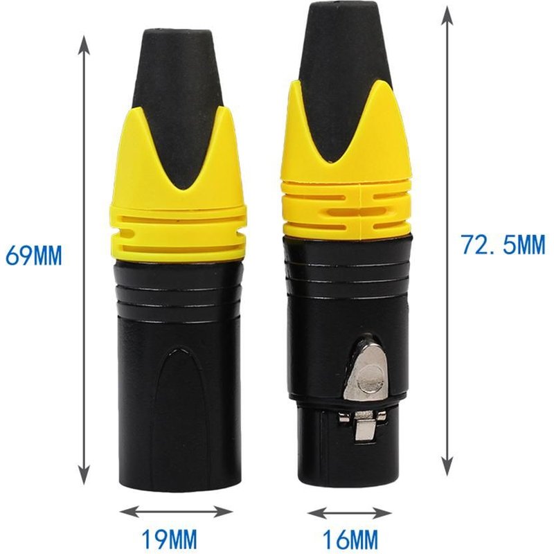 Connecteur de câble de Microphone Audio XLR 3 broches mâle + femelle adaptateur de prise de soudage Excellent coque en alliage de Zinc de haute qualité 2 pièces