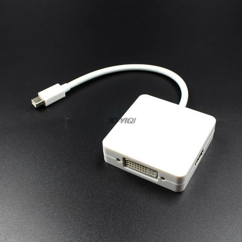 Mini Dp vers HDMI, Vga 3 en 1, Mini Display Port Dp, Thunderbolt vers Dvi, Vga, câble adaptateur compatible pour Macbook L