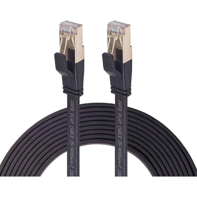 Câble Ethernet Cat8, cordon de raccordement SFTP LAN plaqué or, 40Gbps, Cat 8 RJ45, accessoires réseau pour ordinateur domestique
