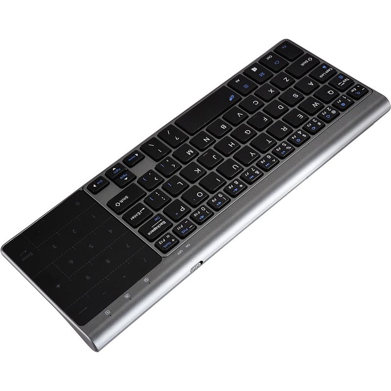 1pc professionnel noir claviers haute qualité sans fil clavier tactile avec pavé tactile pour ordinateur PC connecté Smart TV
