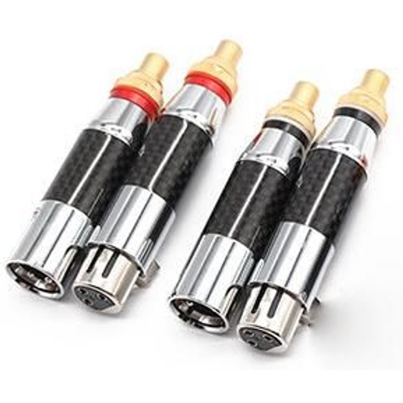 4x XLR m?ski ?e?ski na RCA ?e?ski Adapter gniazda z?oty kabel zbalansowany wtyk Phono