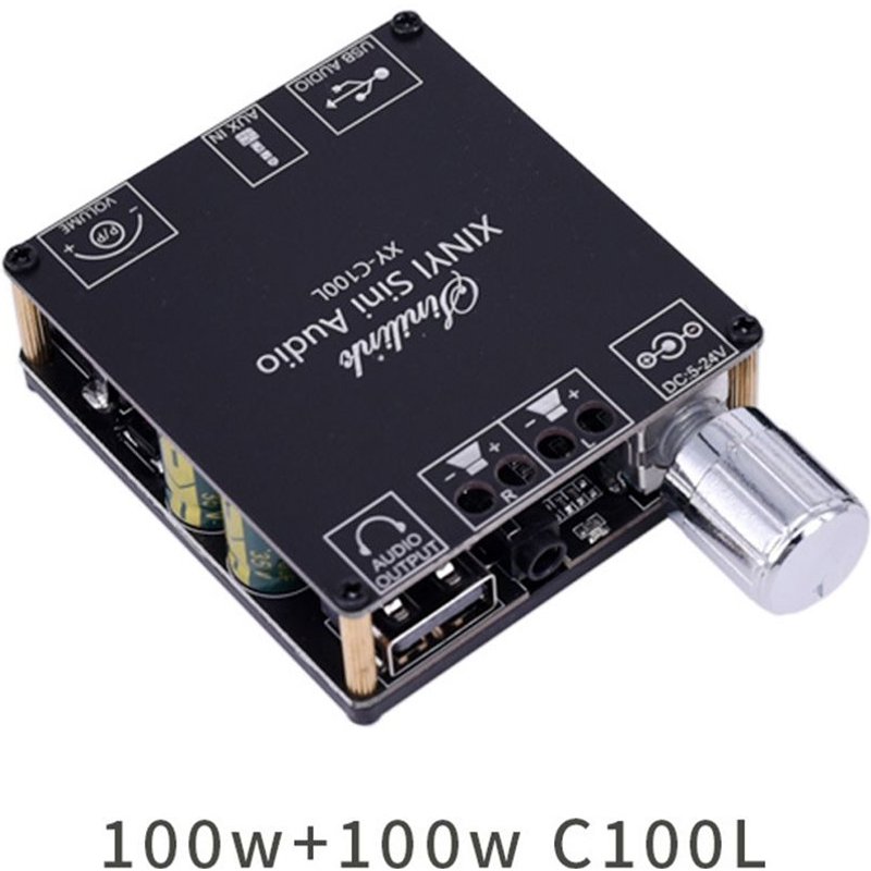 Carte son stéréo Bluetooth XY-AP100L 100WX2, carte son AUX USB, amplificateur de puissance numérique, Kit de Module de commande APP, 5.0