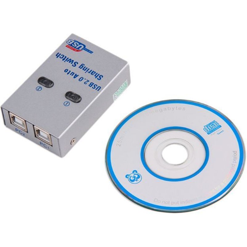 Commutateur de partage automatique 2 Ports USB 2.0, séparateur de moyeu, sélecteur pour imprimante, Scanner, PC, périphériques d'ordinateur B85B