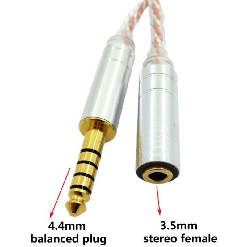 Câble Audio HIFI Balance mâle 2.5mm à 3.5mm 4.4mm femelle adaptateur de ligne de casque B85B