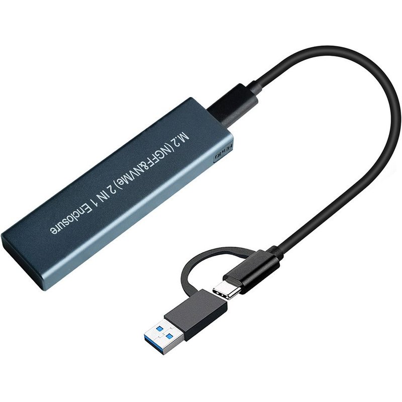 Adaptateur SSD M.2 NVME vers USB3.1, 10Gbps 2230/2242/2260/2280, boîtier B/B + M Key/M Key PCIE NGFF SATA, double protocole, boîtier USB3.0
