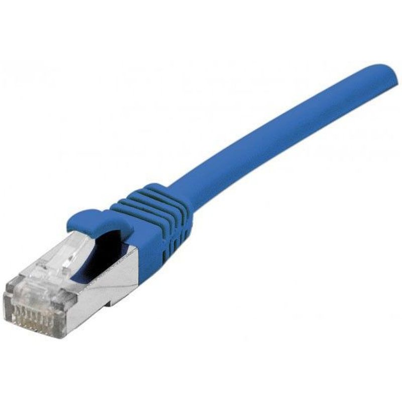 Câble réseau - F/UTP - Categorie 6A - Cuivre 500 MHz - Norme ANSI/EIA/TIA 568 - Snagless - 1m - Bleu