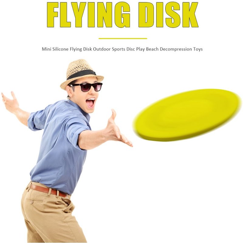 Mini Disque Volant De Plage En Silicone, 1 Pièce, Pour Sports De Plein Air, Équilibre, Décompression, Jouets Pour Jouer, Divertissement De Plage