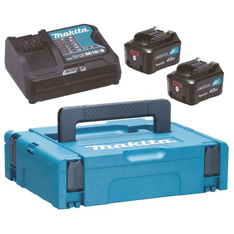 Pack 2 Batteries BL1041B + DC10SA + Makpac MAKITA - 197641-2